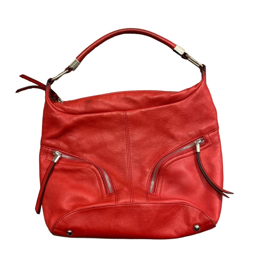 B. Makowsky 100 % soft leather red shoulder bag!!